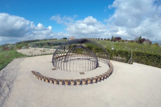 LAQUENEXY : Construction de la cabane des Jardins fruitiers de Laquenexy