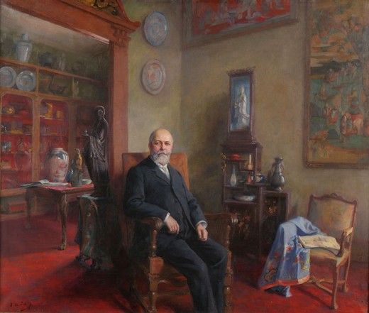 Portrait de Charles Cartier-Bresson, entre 1921 et 1936, Jean-Mathias Schiff (1870 – 1939), huile sur toile