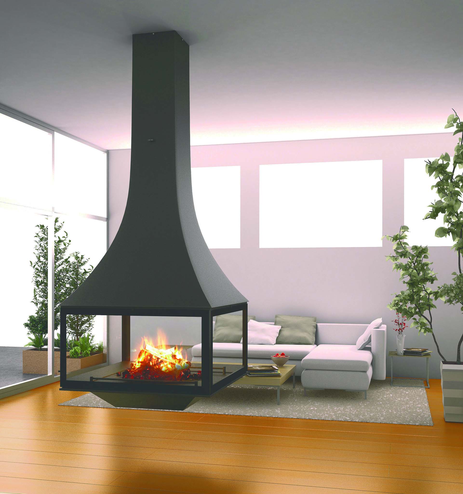 La cheminée suspendue, l'atout design - Lorraine Magazine
