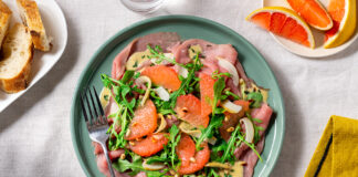 Carpaccio de veau au Pamplemousse Rose de Floride