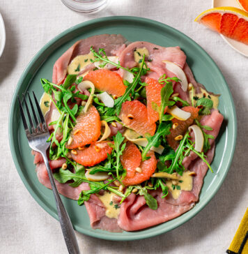 Carpaccio de veau au Pamplemousse Rose de Floride